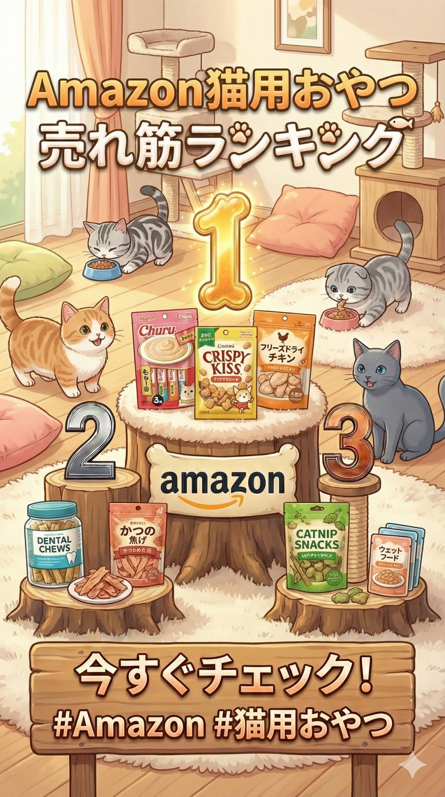 2026年04月29日 【2026最新】Amazon猫用おやつ売れ筋ランキング！グルメな愛猫も納得の「正解」はどれ？🐾✨