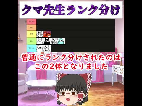 【にゃんこランク分け】クマ先生を5種類でランク分けしてみた サムネイル