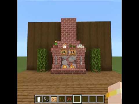 【マインクラフト】簡単に作れる暖炉