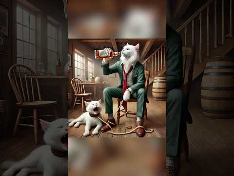 Rabbit saves white cat cat kitty kitten cutecat ai 猫 cartoon サムネイル