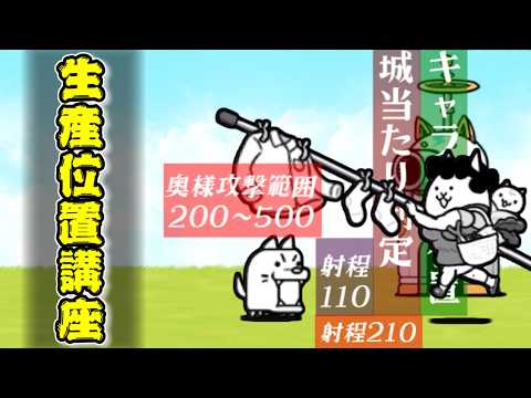 【にゃんこ大戦争】長崎で奥様を貯められないのは何故？生産位置のついて解説 サムネイル