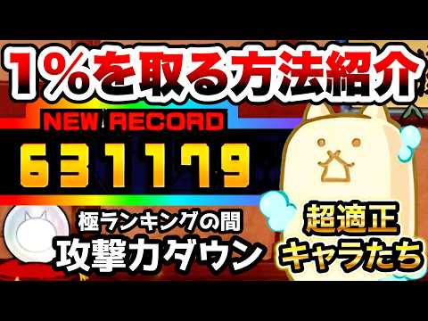 極ランキングの間(攻撃力ダウン)　これで上位1%！おすすめキャラ紹介　闘争本能大会　にゃんこ大戦争 サムネイル