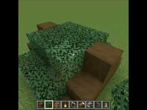 【マインクラフト】簡単に作れる森の秘密基地 サムネイル