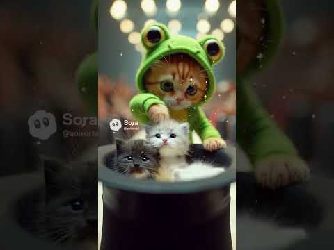 話題の猫ダンス動画！最新マジックで癒やされる サムネイル