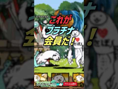 【にゃんこ大戦争】無限アイテムと大量ネコカン。これがプラチナ会員だ‼️【にゃんこ大戦争ゆっくり解説】shorts サムネイル