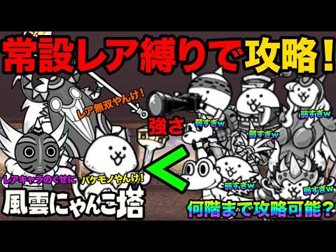 【神回】常設レアキャラ縛りでにゃんこ塔の何階まで進めるか検証してみたら50回までクリアできちゃった！？　にゃんこ大戦争 サムネイル