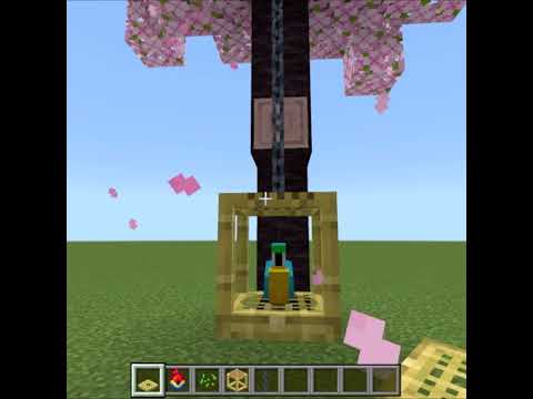 【マインクラフト】簡単に作れる木についてる鳥かご サムネイル