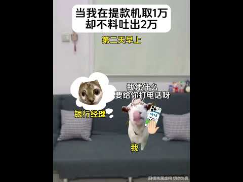 当我在取款机取一万却不料吐出两万 有趣 猫meme 猫meme剧场 猫meme小剧场 内容过于真实  故事 貓 猫猫m…