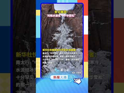 【大陸】冬日限定！ 河南冰瀑變「中華雪松」 サムネイル