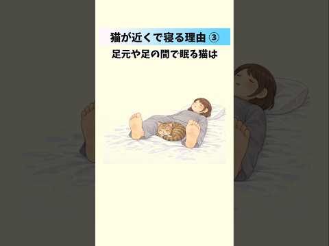 【猫の心理】一緒に寝る場所でわかる「あなたへの信頼度」と本音③ 猫 雑学 豆知識 トリビア 猫の心理 音声「VOICE… サムネイル