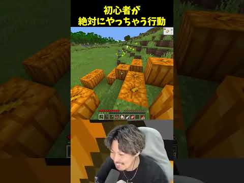 初心者が絶対にやっちゃう行動 mさん マイクラ サムネイル