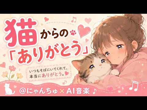【猫の歌／泣ける歌】♪ 猫からの「ありがとう」／雑学にゃんちゅ×AI音楽