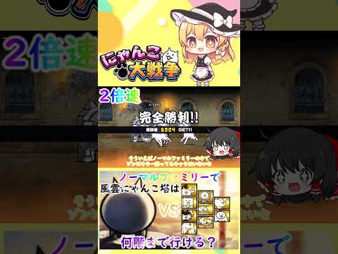 【にゃんこ大戦争】検証！ノーマルファミリーで風雲にゃんこ塔は何階まで行けるのか？【ゆっくり】【動画切り抜き④】 サムネイル