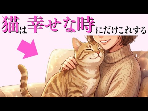 【猫が幸せな時にだけ見せる行動】猫の雑学 猫 ねこ サムネイル