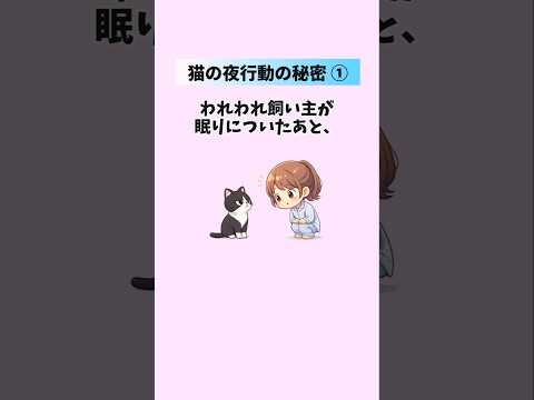 【猫の行動😻】あなたが寝たあと猫がひっそり行っている5つの秘密① 猫 雑学 豆知識 トリビア 音声「VOICEVOX:… サムネイル