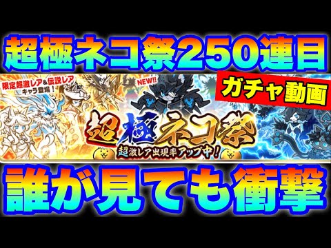 【誰が見ても衝撃】超極ネコ祭ガチャ250連目に起きた連鎖　にゃんこ大戦争　battlecats　【オレンジチャンネル】