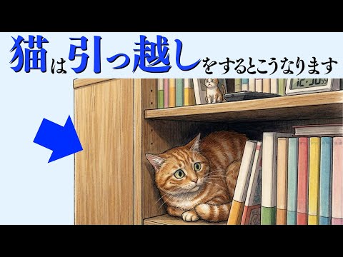 【猫が引越しをした時にする行動】猫の雑学 猫 ねこ サムネイル
