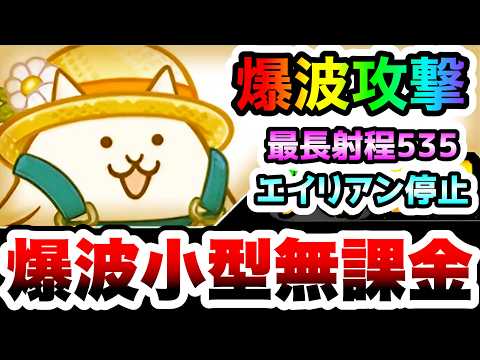 にゃんこ村のネコ　爆波もち初の小型無課金キャラ登場！　性能紹介　にゃんこ大戦争 サムネイル