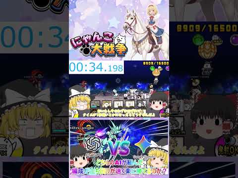 【にゃんこ大戦争】「Chat GPT」VS「Google Gemini」！どちらのAIが組んだ編成と立ち回りが速く勝て… サムネイル