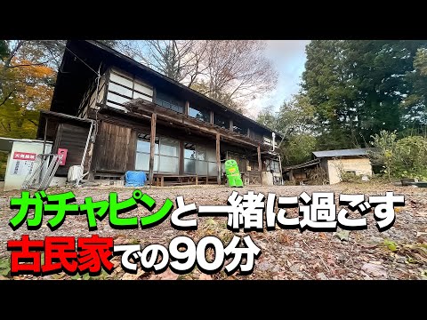 【囲炉裏】とある古民家でハンモックに揺られて、こたつで居眠り、囲炉裏の炎で癒される90分間をガチャピンといっしょに過ご… サムネイル