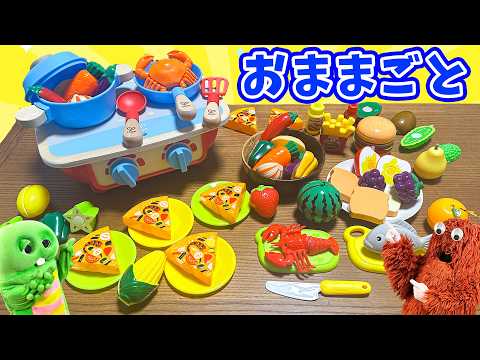【お店屋さんごっこ】ガチャピンとムックがレストランで食事をするよ！ 料理を作ってお客さんに提供しよう！ おいしくできる… サムネイル